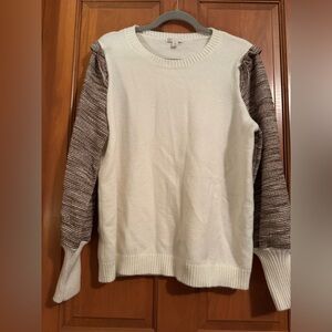 Cato White and Brown Sweater